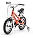 RoyalBaby Kids Bike Boys Girls Space No. 1 Aluminum 3-9 Years Old 12 14 16 18 Inch Training Wheels Kickstand Black Red Orange Kids Bicycle