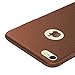 iPhone 7 Case, Yihailu Smoothly Rock Sand Matte Shield Hard Cover Skin Shockproof Ultra Thin Slim Full Body Protective Scratch Resistant Slip iPhone7 Cover (Frosted Brown)