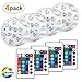 Candywe Submersible Led Lights, 4 Pack Submersible Lights Waterproof Remote Controlled RGB Changing Waterproof Lights for Pond Pool Fountain Aquarium Vase Hot Tub Bathtub Event Party and Home Decor