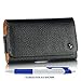 Pebble Texture Leather Design Horizontal Belt Clip Magnetic Closing Flap Holster Pouch Case for iPhone 5 (New 4G LTE for All Carrier)