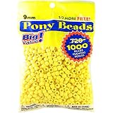 Perles Pony En Acrylique Opaque Rouge - 6x9 Mm - Lot De 1000 Perles - Marque Darice