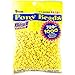 Darice Opaque Lemon Yellow Pony Beads – Great Craft Projects for All Ages – Bead Jewelry, Ornaments, Key Chains, Hair Beading – Round Plastic Bead With Center Hole, 9mm Diameter, 1,000 Beads Per Bag