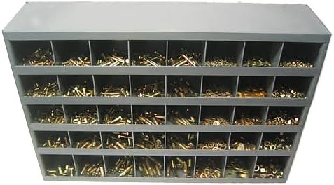 NEF Nut Bolt Washer Assortment, Grade 8 USS Plus 40 Hole Metal Bolt Bin, 2625 Pieces