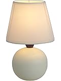 Simple Designs LT2008-OFF Mini Ceramic Globe Table Lamp, Off White