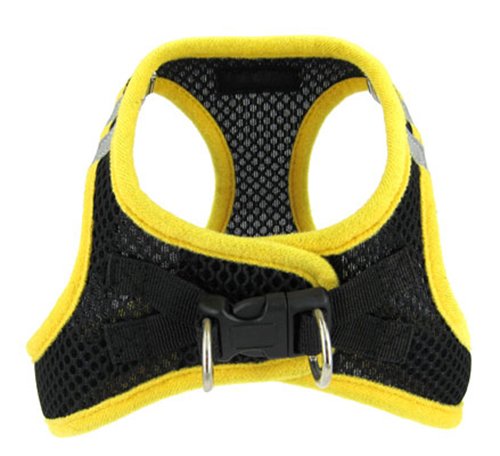 Voyager Step-In Air Dog Harness - All Weather Mesh, Step In Vest Harness for Small and Medium Dogs by Best Pet Supplies - Yellow, Medium (Chest: 16" - 18")