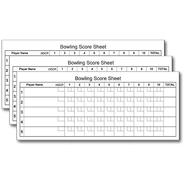Amazon Com Bowling Score Pads 3 Pack 3 5 X 8 5 50 Sheets Notepads Memo Paper Pads Office Products