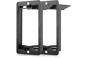TENINYU Low Voltage Mounting Bracket (1-Gang, 2 Pack), 1-Gang/Single-Gang Mounting Bracket [Mounting Screws Included] for Wall Plate, Black
