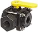 Banjo V075SL Polypropylene Side Load Ball Valve, Three Piece, Three Way, Full Port, 3/4" NPT Female