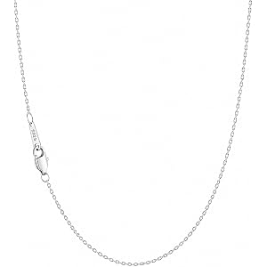 Pekttal 18k Gold Plated 925 Sterling Silver Chain Necklace for Women, Dainty Cable Chain Necklace 1.1mm Thin Sturdy Women's C
