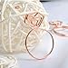 Shoppingmoon Cute Diamond Ring Shaped Paper Clips Metal Note Clips for Office School Wedding Decoration Pack 12pcs