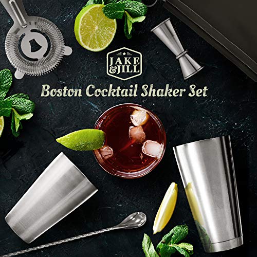 Boston Cocktail-Shaker-Set mit HD-Sieb, japanischer Messbecher und 500 Rezepten €“ Edelstahl Margarita & Martini Mixer… – Bild 2