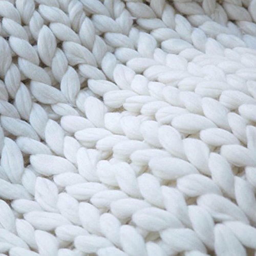 White Chunky Knit Blanket,Super Chunky Blanket,Giant Knit Blanket,Thick