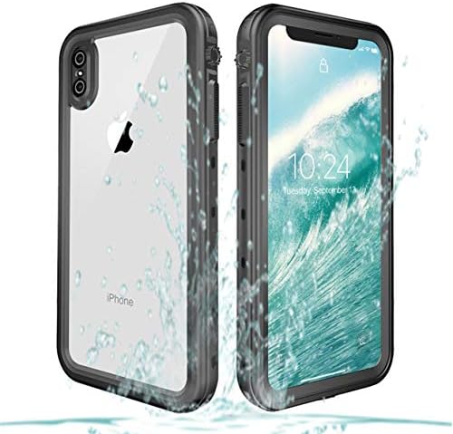 YOGRE for iPhone Xs Max Waterproof Case, Built-in Screen Protector Compatible with Wireless Charging, Full Sealed Shockproof Dustproof Clear Sound Waterproof Phone Case for iPhone Xs Max, 6.5 Inch