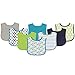 Luvable Friends Unisex Baby Cotton Terry Bibs, Geometric Boy, One Size
