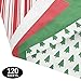 Classic Christmas Gift Wrapping Tissue Paper Set - 120 Sheets - Patterned and Solid Color