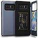 Galaxy Note 8 Case, TORU [Note 8 Wallet Case] Dual Layer Hidden Credit Card Holder ID Slot Card Case with Mirror for Samsung Galaxy Note 8 (2017) - Orchid Gray