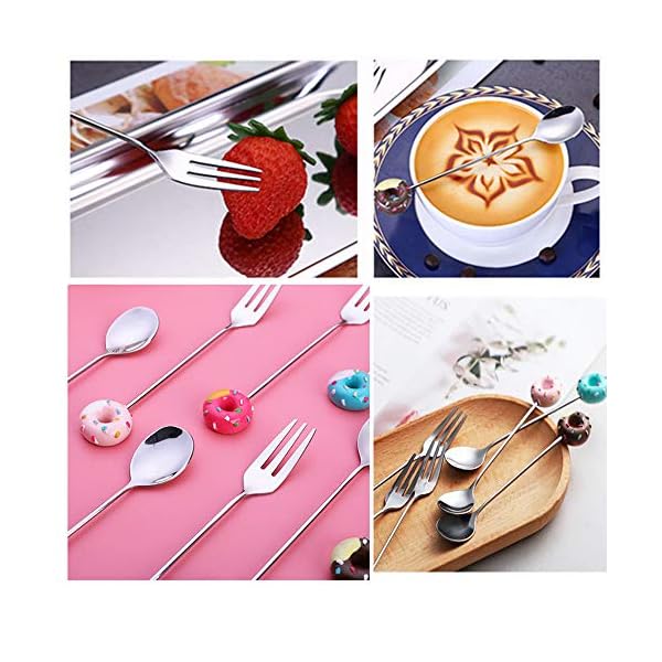 6Pcs-Cutlery-Set-Stainless-Steel-Spoons-and-Forks-Cute-Doughnut-Fork-Spoons-Dessert-Spoon-Forks-Multi-Functional-Kitchen-Tools-Set-Kids-Tableware-for-Wedding-Party-Tea-Dinner-Server 6Pcs Cutlery Set Stainless Steel Spoons and Forks Cute Doughnut Fork Spoons Dessert Spoon Forks Multi-Functional Kitchen…