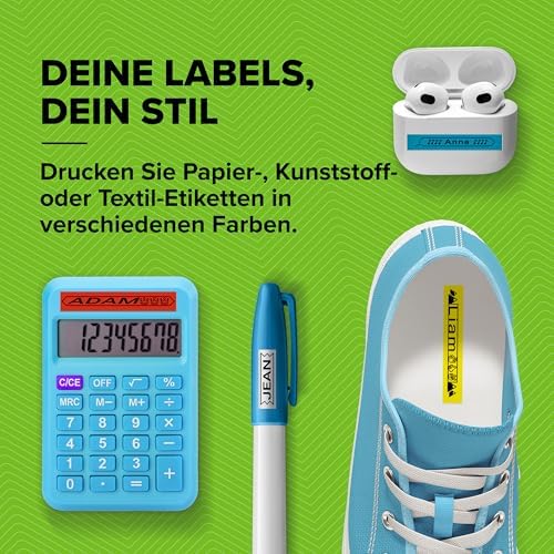 LetraTag 200B Rosa Bluetooth-Beschriftungsgerät im Sparpaket | kompakter Etikettendrucker | verbindet Sich über Wireless Bluetooth-Technologie mit iOS und Android | inklusive 3 x Schriftband
