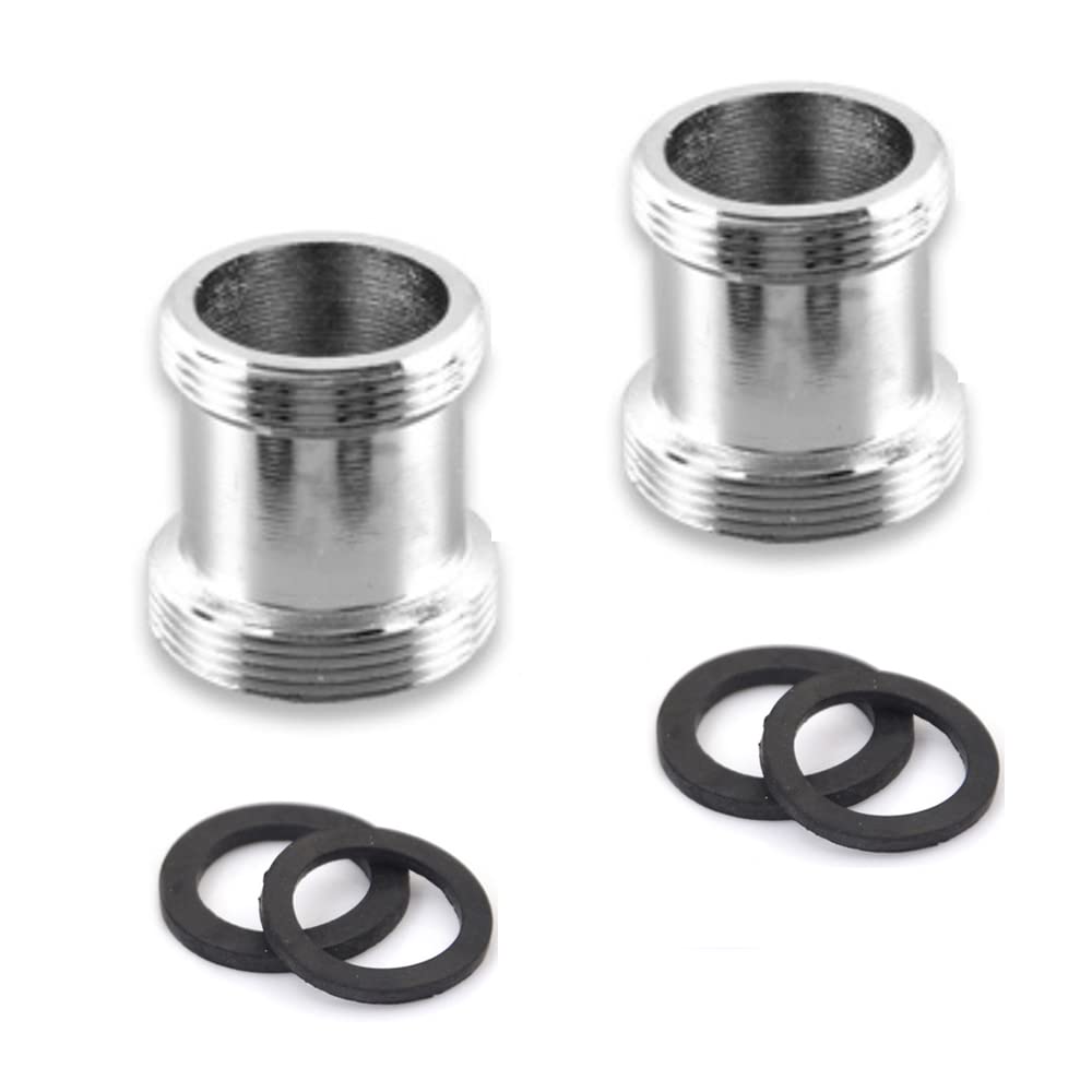 Brass Faucet Adapter, 2pcs Length Extension Tap Aerator Connector, 20mm Male to 22mm Male Thread Sink Faucet Water Purifier Aerator Adapter