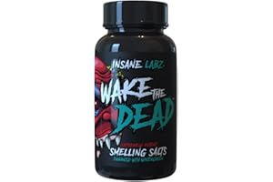 Insane Labz Wake The Dead Smelling Salts Pre Workout, Massive Energy Boosting Powder, Ammonia Inhalant, Extreme Focus for Power-Lifting Athletes, 100 Uses just add Water