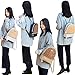 COPI Women's Simple Design Fashion Quilted Casual Backpacks Beige, Not big bag