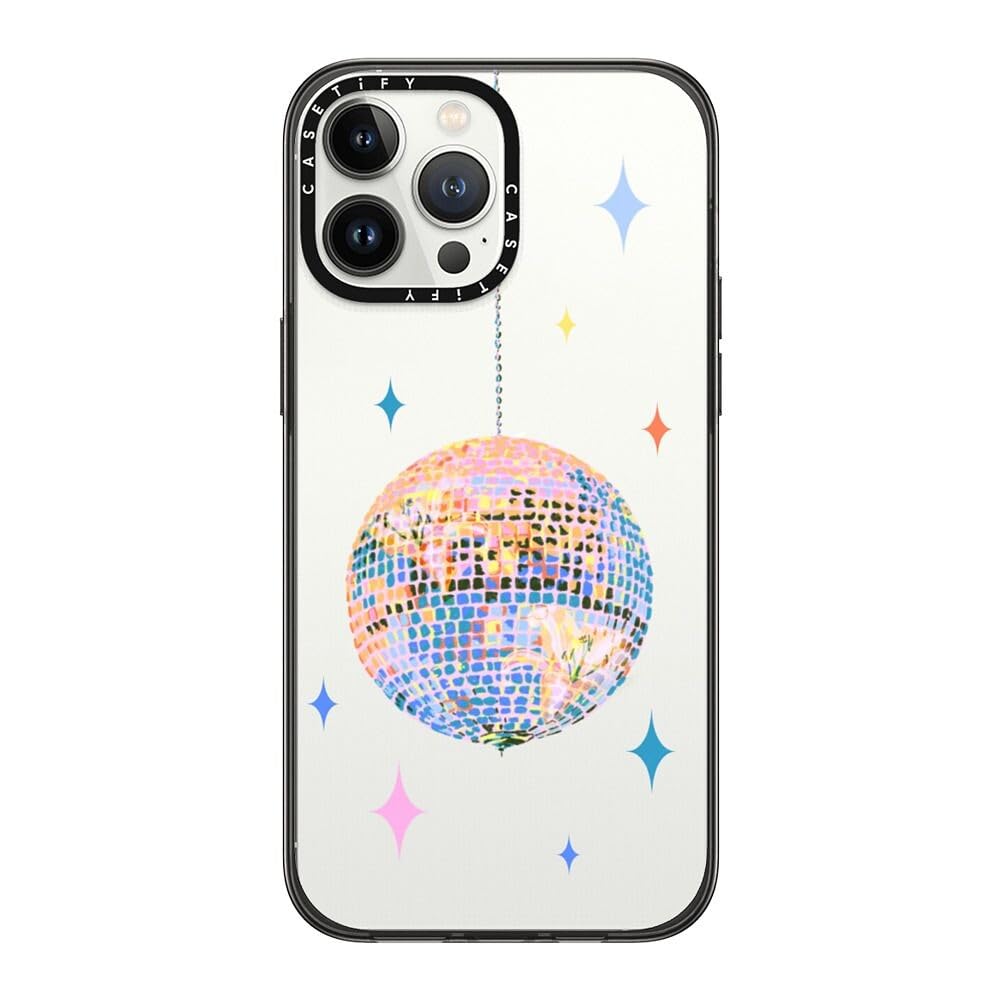 CASETiFY Compact iPhone 13 Pro Max Case [2X Military Grade Drop Tested / 4ft Drop Protection] - Disco - Clear Black — image 1