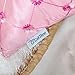 Euphoria CaliTime Pillow Cover Faux Silk Pink Ground Three-tone Diamonds Lattice Geometric Chain Embroidered 18