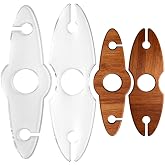 beinkmake 2Pcs Classy Wine Caddy Holder Acrylic Router Template for Woodworking, 5mm Thick Inlay Template Tracing Stencil Guide Tool for DIY Wood Craft Countertop Wall Mounted Kitchen Bar Crafts