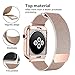 WEFU Compatible with Apple Watch Band 38mm 42mm with Case, Stainless Steel Mesh Milanese Loop with Adjustable Magnetic Closure Replacement for iWatch Band Compatible with Apple Watch Series 3 2 1 