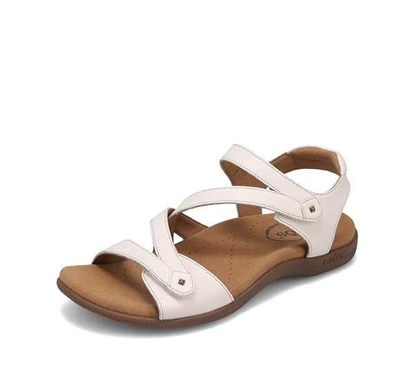 TAOS FOOTWEAR WOMEN’S BIG TIME WHITE SANDAL 8...