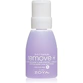 ZOYA Remove Plus Acetone Nail Polish Remover with Big Flipper Bottle, Powerful, Safe and Gentle, 3-in-1 Remover + Cleanser + Prep, Award-Winning Big10Free, 8 Fl Oz