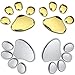 Axe Sickle 3D Chrome Dog Paw Footprint Sticker Decal Auto Car Emblem Decal Decoration (4pcs)