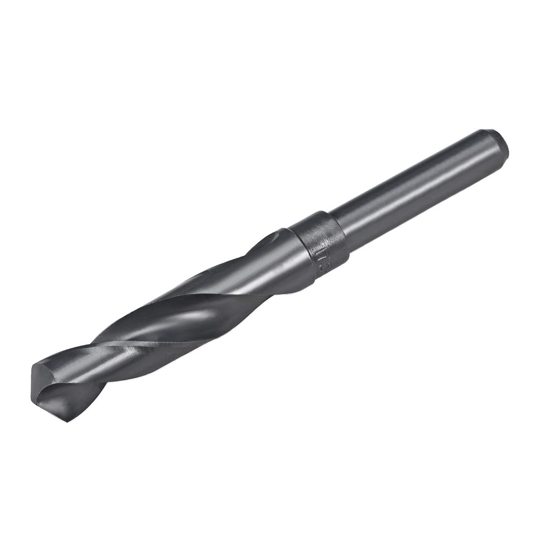 uxcell 17.5mm Reduced Shank Drill Bit HSS 6542 Black Oxide with 1/2 Inch Straight Shank