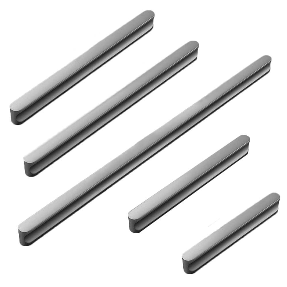 Door Handles, 4PCS 160mm Vintage Cabinet Handles, Antique Bow Drawer Pull, Furniture Door Pull Handles for Kitchen Cabinet, Dressers, Cupboard, Door, Wooden Gates (Grey)