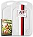 A1PP Small Plastic Kitchen Cutting Board Set - 2 White Poly Chopping Boards + BONUS 29 Snack Recipes Ebook - 6 x 9.5 inches for Small Jobs Less CleanUp - Dishwasher Safe + Juice Groove Lip - Handy as Outdoor Kitchen Cutting Boards, Picnic Basket Accessories and Campfire Cookware