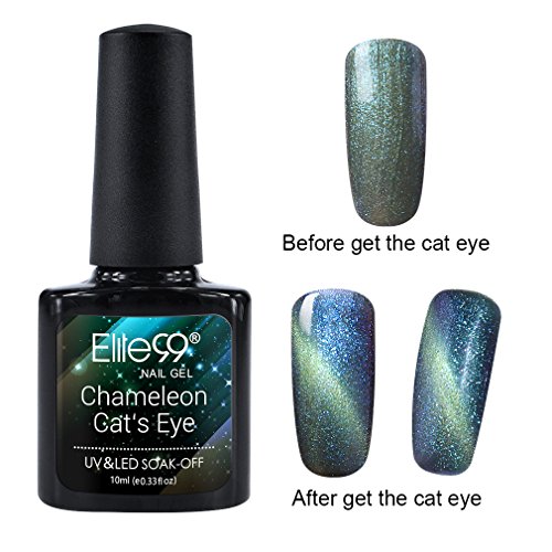 Elite99 Holographic Cat Eye Gel Nail Polish Soak Off UV LED Holo Glitter Manicure Stars Sky Series 10ML 3321 Elite99 Holographic Cat Eye Gel Nail Polish Soak Off UV LED Holo Glitter Manicure Stars Sky Series 10ML 3321