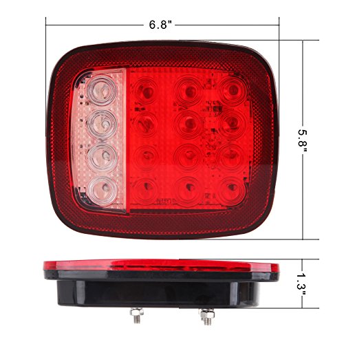 CCIYU 2 Pack 76-06 Wrangler CJ YJ TJ LED Tall Lights Jeep TraIler Rubicon Off Road