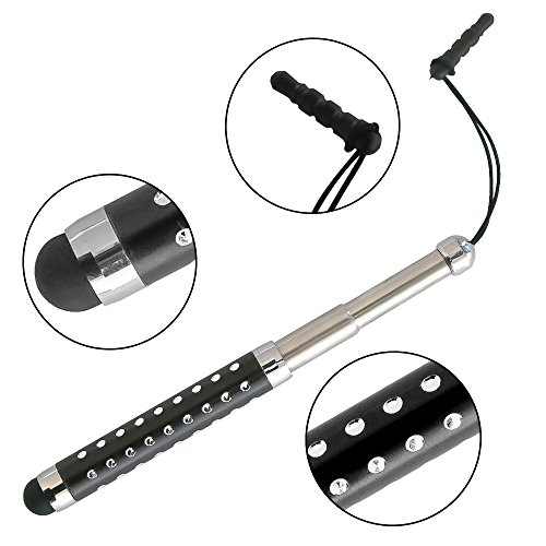 10 Pack Stylus Pen Bundle Adjustable Bling Stylus Pens Compatible All Capacitive Touchscreen Devices (Including iPad, iPhone, iPod, Android Tablets, Samsung Galaxy Tablet More)