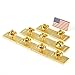 Rectangle American Flag Pins 10 Pack- Gold Amercian Flag Lapel Pins Bulk -The Stars and Stripes Lapel Pin for Memorial Day, Flag Day, Independence Day, Veterans Day