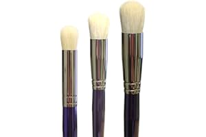 STUDIOR12 STUDIO R12 Dome Stencil Brush | Scumble | Swirl | Dry Brush | Prevent Bleeding | DIY Crafting & Painting Tools | Select Size (Set of 3 (3/8", 1/2", 5/8"))