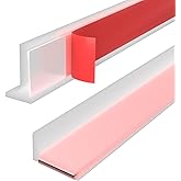 Shower Threshold Water Dam Guard - Self-Adhesive Silicone Waterproof Barrier, Leak-Proof, Flexible, Easy Installation, Customizable Length for Showers, Bathtubs, Sinks, and Countertops by Hzetuu