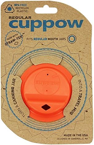 Cuppow Canning Jar Drinking Lid - Regular Mouth - Coral