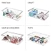 mDesign Storage Box Organizer for Vitamins, Supplements, Health Products - Set of 2, Medium Divided, Clear