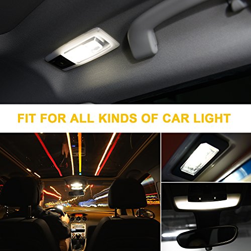 Toplus 194 LED Light Bulb, Super Bright 168 2825 W5W T10 Wedge 10-SMD 5730 Chipset LED Replacement Bulbs, 12V Car Interior Lights for Dome Map Side Marker Door Courtesy License Plate White 10-Pack