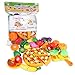 ThinkMax Play Food, 24Pcs Cutting Food - Pretend Food Set, Kitchen Toy Food Fun Cutting Fruits and Veggies with Pizza Playset for Kids