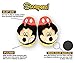 Stompeez Animated Mickey Mouse Plush Slippers - Ultra Soft and Fuzzy - Ears Flap as You Walk - Medium