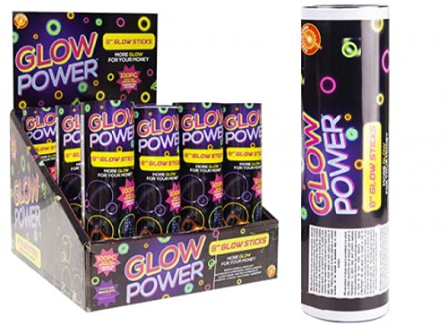 PMS 100pc 8inch Glow Stick With 100 Connectors