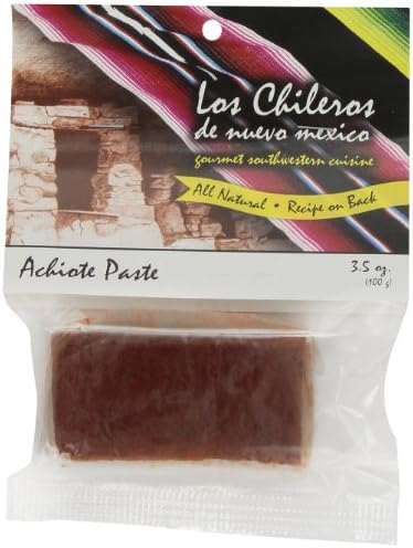 Los Chileros Achiote Paste, 3.5-Ounce Packages (Pack of 12)