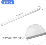 Sourcing Map 6061 Aluminum Square Bar 12 in 1/8 x 0.4 in 2 Pcs Flat Bar view 2