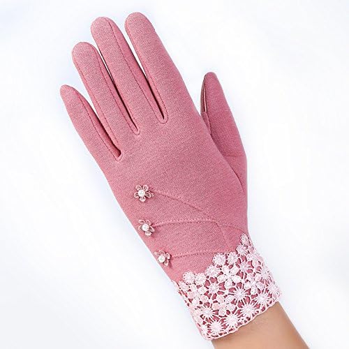 Spring Gloves, Proboths Women's Spring Elegant Flowers Decor Outdoor Driving Warm Gloves Touch Screen Mittens Pink